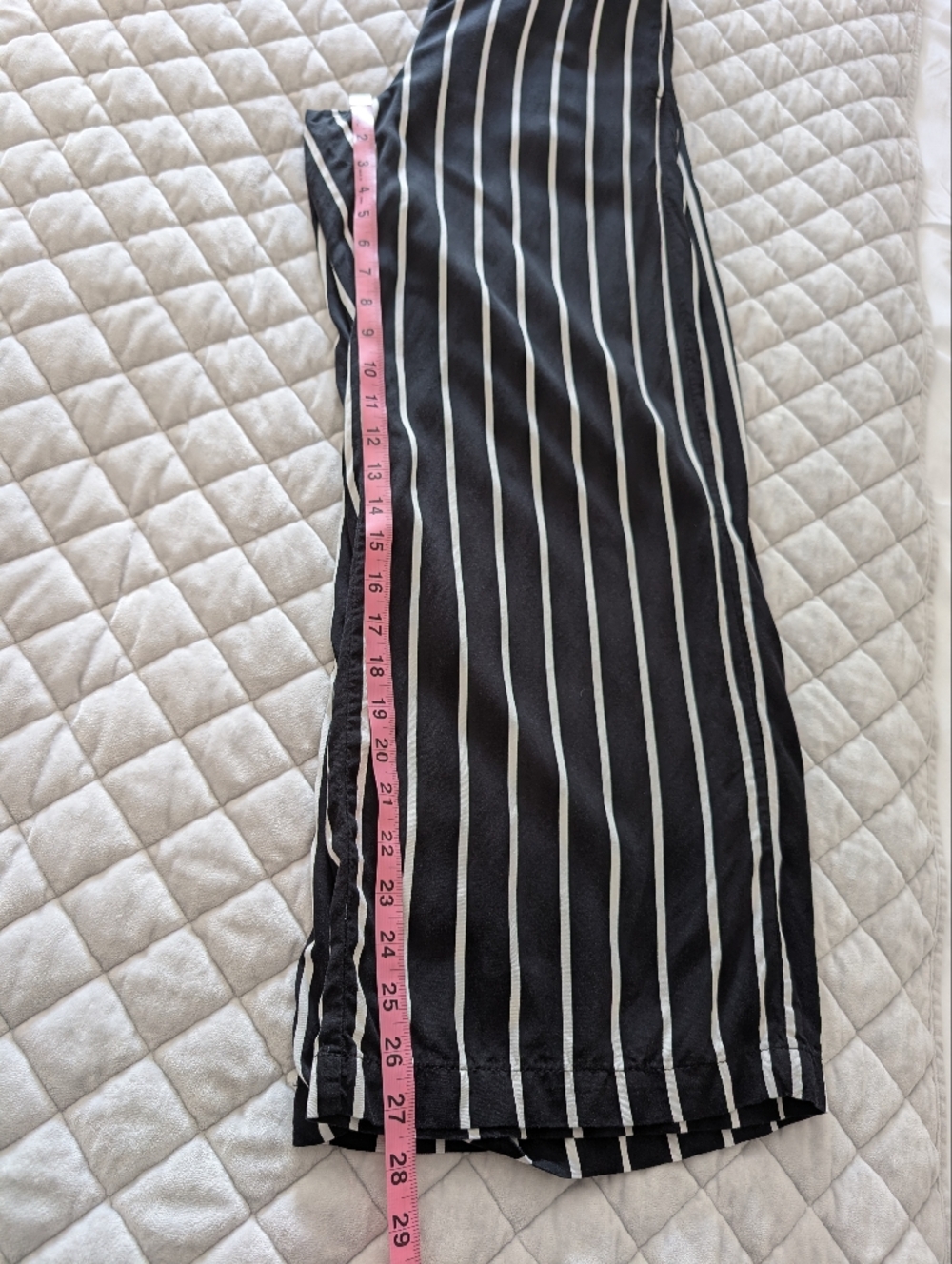 LIKE NEW Old Navy Playa Wide Leg Pants, Black Stripes, Size Small - Picture 7 of 9